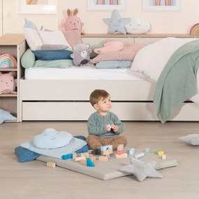 Бежово детско килимче за игра 78x100 cm Greyish gesteppt – Roba