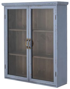 Синя висяща витрина от масивна ела 81x91 cm Hazem – Bloomingville