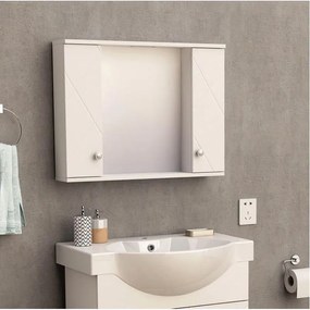 Огледален PVC шкаф ICMC 1043 70, Inter Ceramic, с LED осветление, 70x13x55см