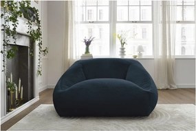 Тъмносин пуф от изкуствен косъм Lilibet – Bobochic Paris