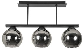 Плафон ТРИО, черен/сив, 3xE27