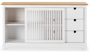 Бял дървен скрин с чекмеджета Bruna - Marckeric