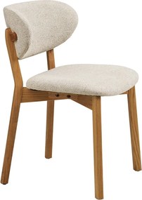 Бежов/в естествен цвят тапициран трапезен стол Dunkirk – House Nordic