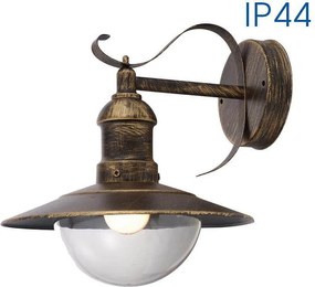 Градински аплик RIVIERA, ант. месинг, 1xE27