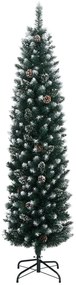 3315779 vidaXL Изкуствена тънка коледна елха, 150 LED, 150 см