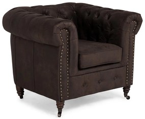 Фотьойл Chesterfield в цвят винтидж кафяво, 94х86х80 см