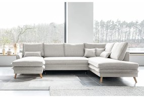 Бежов разтегателен ъглов диван (десен ъгъл/"U" форма) Charming Charlie – Miuform