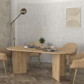 Меламиново трапезарно маса Cortado в цвят сапфирен дъб 200x90x74см.