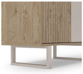 Сиво-естествено шкафче от декор от дъб 90x120 cm Millay – Marckeric