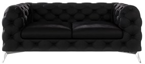 Черен кадифен диван 185 cm Chelsea – Ropez
