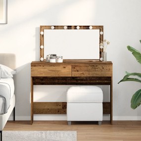 Sonata H Тоалетка с LED стара дървесина 100x40x120 см