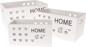 Декоративни дървени кутии за съхранение в комплект от 3 - Dakls