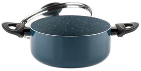 Тенджера Luigi Ferrero Prima FR-2244, 22x9.5 см, 3.1 л, Незалепващо покритие, Стъклен капак с отвор за пара, Индукция, Тъмносин