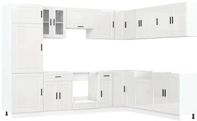 3314993 vidaXL Комплект кухненски шкафове от 14 части Porto, инженерно дърво