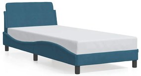 373076 vidaXL Рамка за легло с табла Dover, синя, 80x200 см, кадифе