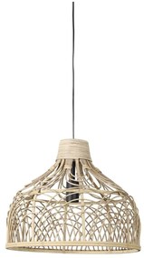 Лампа за таван в естествен цвят с абажур от ратан ø 42 cm Pocita - Light &amp; Living