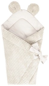 Бежово бебешко одеяло от рипсено кадифе 35x65 cm – Meowbaby