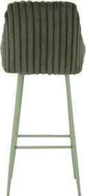 Зелени тапицирани бар столове в комплект с подлакътници 2 бр. (височина на седалката 78 cm) Alaska – Mauro Ferretti
