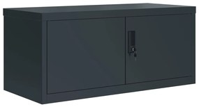 339719 vidaXL Шкаф за папки антрацит 90x40x40 см стомана