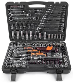 Комплект от 163бр. 1/2", 1/4", 3/8" гаечни ключове CrV Professional