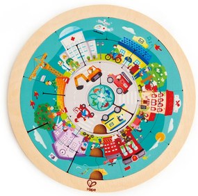 Hape - Двустранен дървен пъзел - Работни места