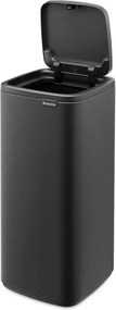 Тъмносиво стоманено кошче за боклук отваряне с докосване 30 l Bo Touch – Brabantia