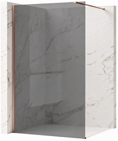 Параван за душ Rea Flexi Grey / Brush Copper 80