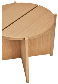 Кръгла странична масичка от декор от дъб ø 55 cm Dash – Hübsch