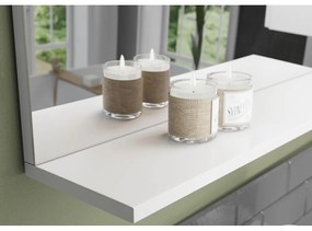 Стенно огледало със светлина/с рафт 76x75 cm – Germania