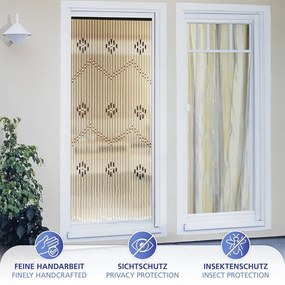 Бамбуково перде за врата в естествен цвят 90x200 cm – Maximex
