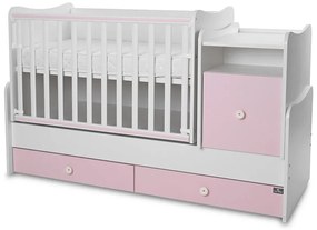 LORELLI Classic Трансформиращо се легло-люлка 70/160 см. ТРЕНД ПЛЮС БЯЛО/ ORCHID PINK