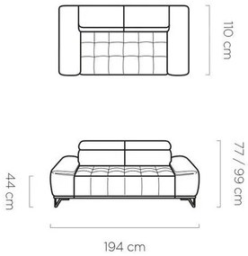 Диван Priscilla двуместен-Mporntw