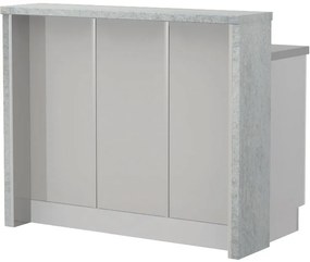 Островна кухненска пейка Modena-Length: 120 cm.-Gray light-Chromix Silver