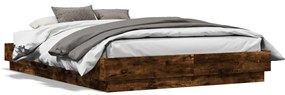 3209888 vidaXL Рамка за легло, опушен дъб, 120x190 см, инженерно дърво