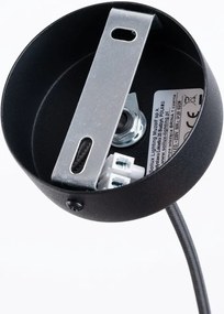 Бяло/черно висящо осветително тяло със стъклен абажур Belinda – Sollux