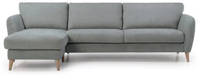 Светлосив ъглов диван (ляв ъгъл) Paris - Scandic