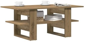 855851 vidaXL Кафе маса, дъб артизан, 102x55x42 см, инженерно дърво
