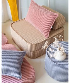 Розова детска възглавница за диван от рипсено кадифе Bolster – Wigiwama