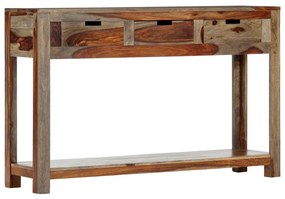 247753 vidaXL Конзолна маса с 3 чекмеджета, 120x30x75 см, акация масив