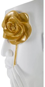 Бяла ваза от полирезин 27 cm Fiore - Mauro Ferretti