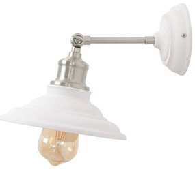 Бяла стенна лампа ø 21 cm Loret – GTV