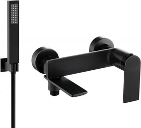 Mexen Zero R02 батерия за вана с душ комплект, черна - 7113R02-70