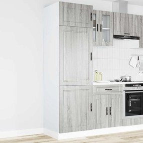 854113 vidaXL Кухненски шкаф Porto, сив сонома, инженерна дървесина