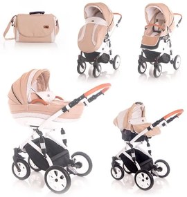 Бебешка комбинирана количка 3в1 MIA LORELLI - Light&Dark Beige
