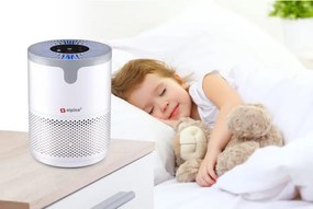 Пречиствател на въздух Alpina, 12W, До 10 кв. м, 60 м3/ч, HEPA 13, Йонизация, Таймер, Бял