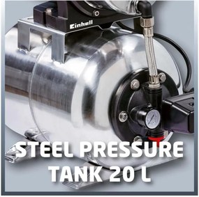 Електрически хидрофор Einhell GC-WW 1250 NN, 1200 W, 5000 л/ч, 20 л (4173490)