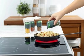 Бурканче за подправки Lekue 1009487, 80 мл, Ø5.2x9.2 см, Стъкло, +4°C / +80°C, Сив