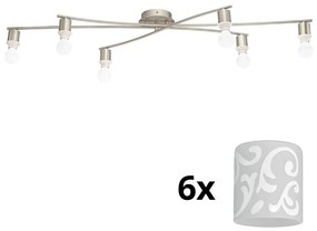 Eglo - LED Плафониера MY CHOICE 6xE14/4W/230V  хром/бял