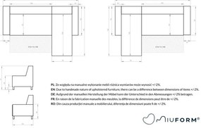 Тюркоаз разтегателен ъглов диван (променлив) Dazzling Daisy – Miuform