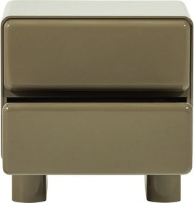 Зелено гланцово нощно шкафче Lustra – WOOOD